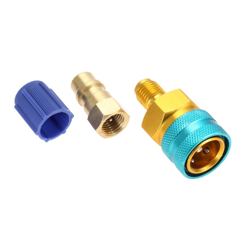 Mtsooning R1234YF to R134A Adapter, Low Side Quick Coupler Conversion Kitï¼Œ R12 to R134A AC Charging Hose Adapter Fitting Connector Refrigerant Can Adapter Valve for R1234YF/R12 to R134A Car Air-Conditioning - Image 4